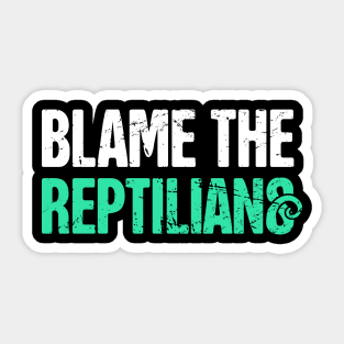 Reptilian Conspiracy Theorist Theory Sticker